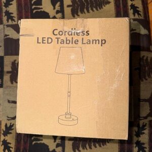 Cordless LED Table Lamp- Antique Brass